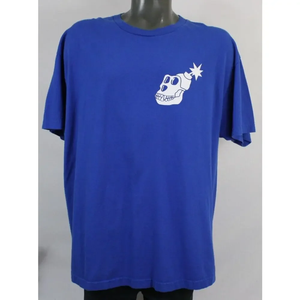 The Hundreds x BAYC Bored Ape Yacht Club T Shirt XL Blue Adam Bomb